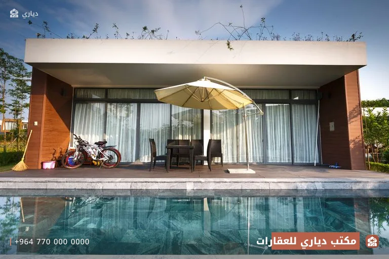 شاليه بمسبح للإيجار اليومي — أبو غريب (عوائل)